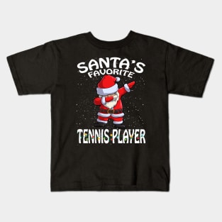 Santas Favorite Tennis Player Christmas Kids T-Shirt